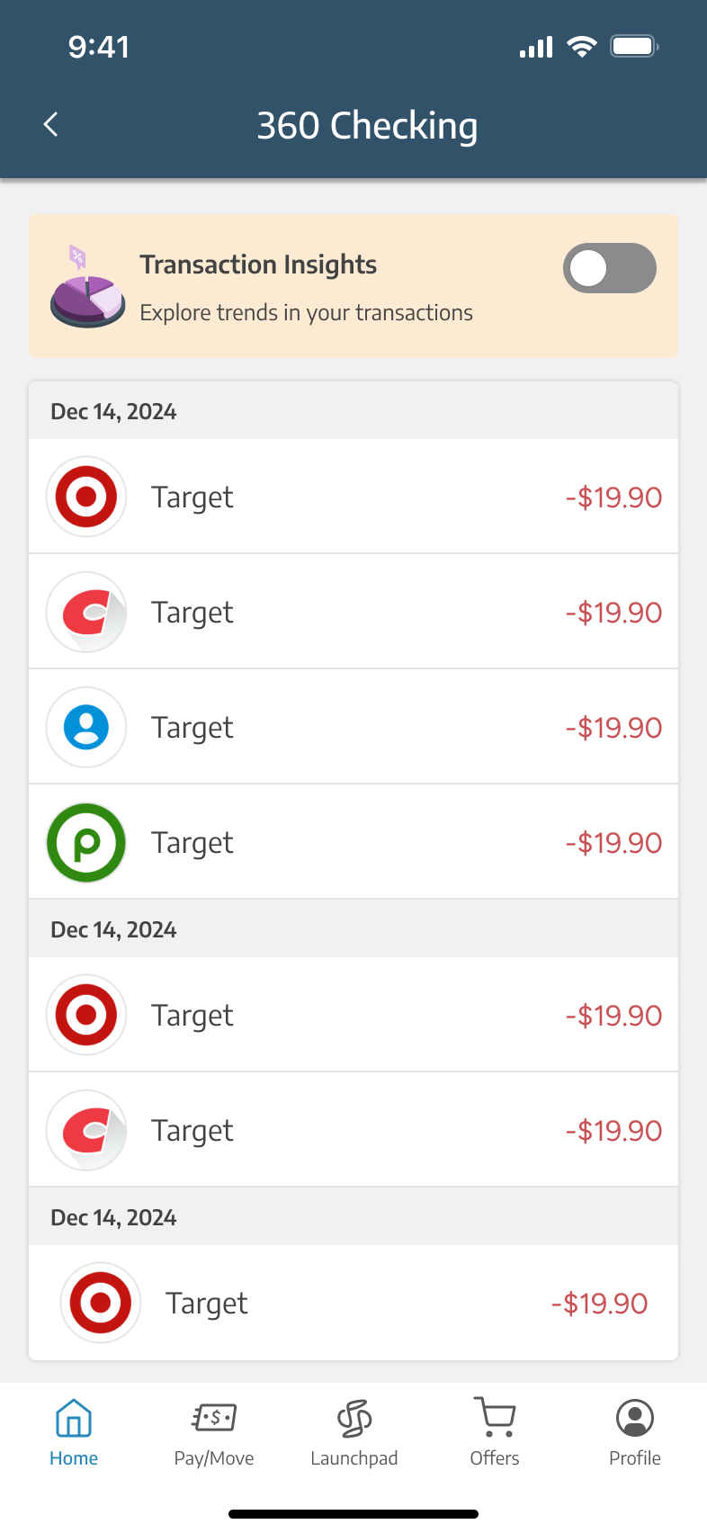 Bite-sized insights screen