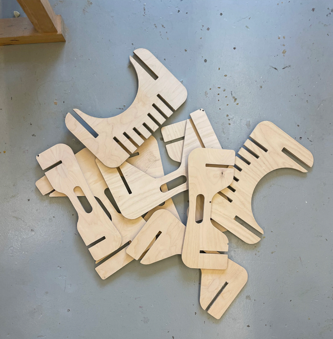 Cut plywood parts before assembly
