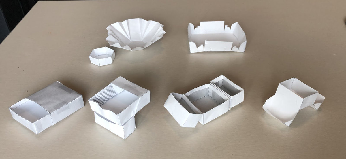 Paper models with open tops