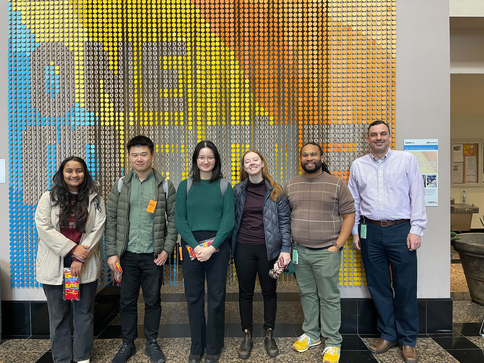 Team with the kiosk prototype
