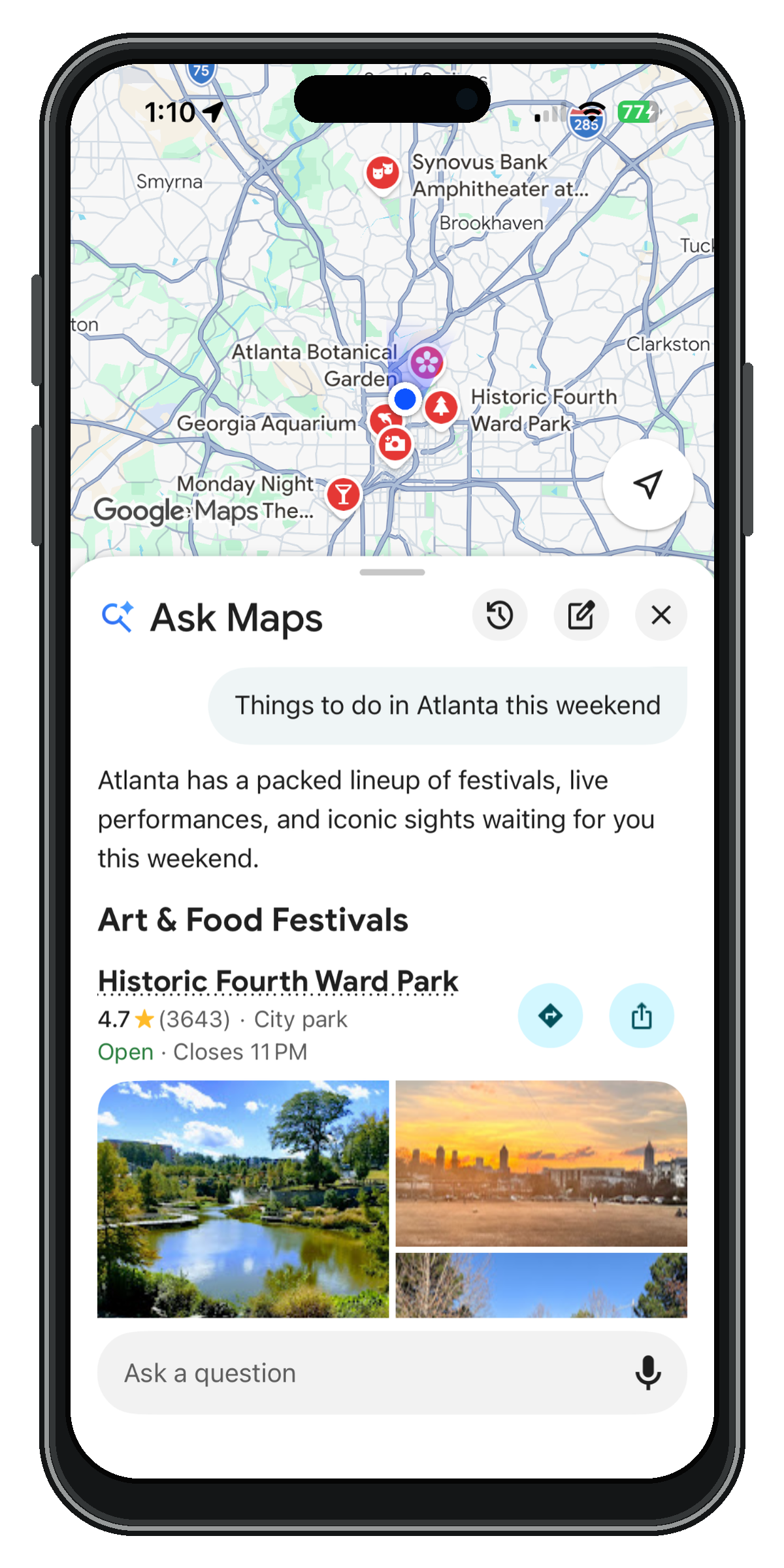 Ask Maps weekend results